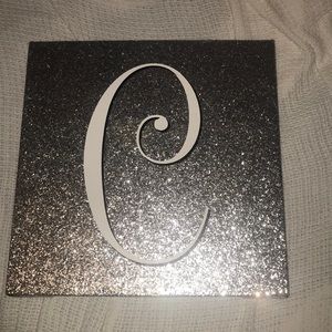Sparkly C initial wall decor